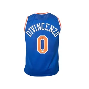 Donte Divincenzo Signed Custom New York Blue Basketball Jersey (Beckett)