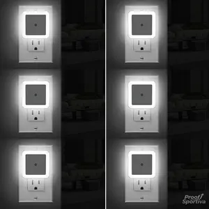Night Light, Night Lights Plug into Wall 6-Pack, Nightlight Plug in Night Light, Dusk to Dawn Night Lamp Led (Warm White)