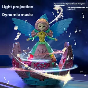 Dancing Princess Toy, 360 Degree Rotation, Lights and Music, Musical Light Up, Automatic Obstacle Avoidance, Birthday Gift, Christmas Present