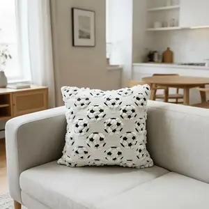 Football Quilted Pillow Cover Set, Sofa Decoration Pillow Case, No Filling Included, Single Piece, Perfect for Home Decor