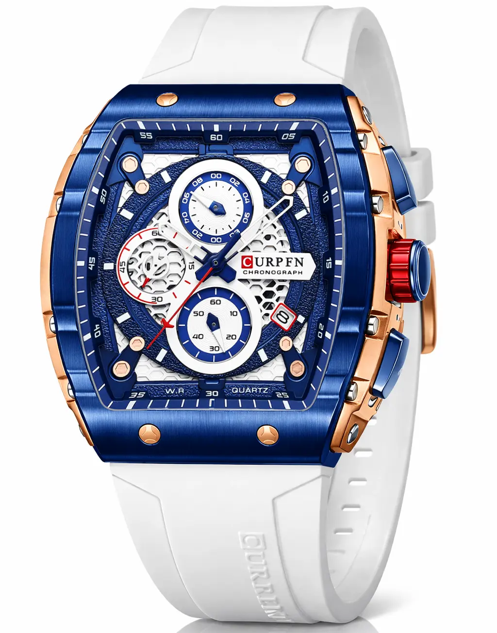PASOY Watch for Men - Bold Large Dial with Slide Rule and Date, Hardlex Glass Crystal, and Secure Clasp for Gym, Work & Outdoor Wear, Bold Macho Quartz Watches, Alloy, Sport, Calendar, Chronograph, Rubber Strap, Silicone, Analog, Waterproof, Casual, 12 Mo