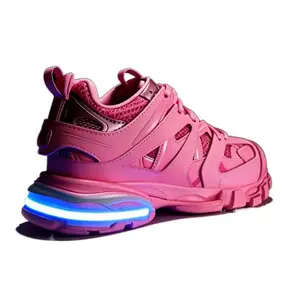 Unisex LED Shining Sneakers  Men Women Casual Breathable Sports Shoes Chunky Trainers Non Slip Wear Resistant Cushioning Shock Absorption Luminous Travel Shoes from US
