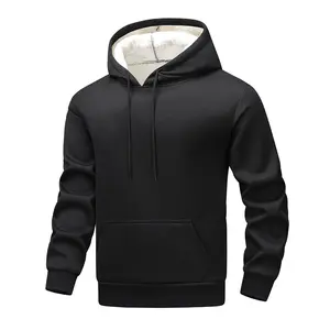 Black Hoodie with Sherpa Lining - Super Warm & Comfortable