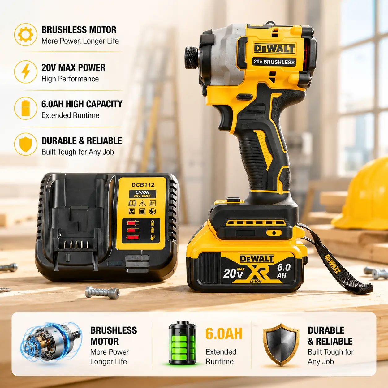Dewalt DCF850 Screwdriver Original Large Torque Multifunctional Wrench Impact Drill Dewalt DCF850 Screwdriver Original Large Torque Multifunctional Wrench Impact Drill