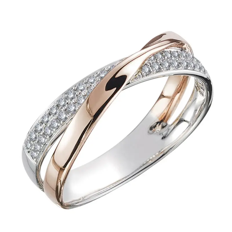 Elegant Rhinestone Decorated Copper Ring, Fashion Delicate Accessories for Women & Girls, Trendy Jewellery Accessories, Trendy All-match & Exquisite Jewelry for Birthday Gift, Fashion Rings, Beautiful Rings, Fashionable Jewelry