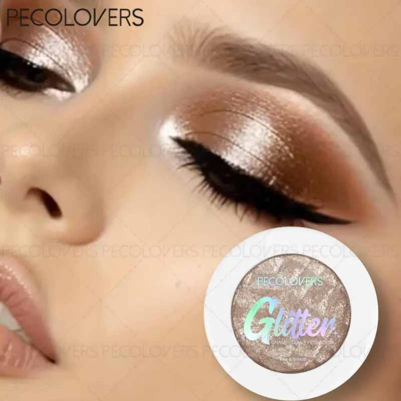 Cool Tone Chameleon Sparkly Shimmer Eyeshadow Palette, Pearly Lustre No Fallout Blendable Glitter, Travel Size Creamy Texture, High Pigmented Sweatproof Long-Wear, Luxury Party Look Out & Travel, Great Birthday Gift for Makeup Lovers - Eyeshadow Color
