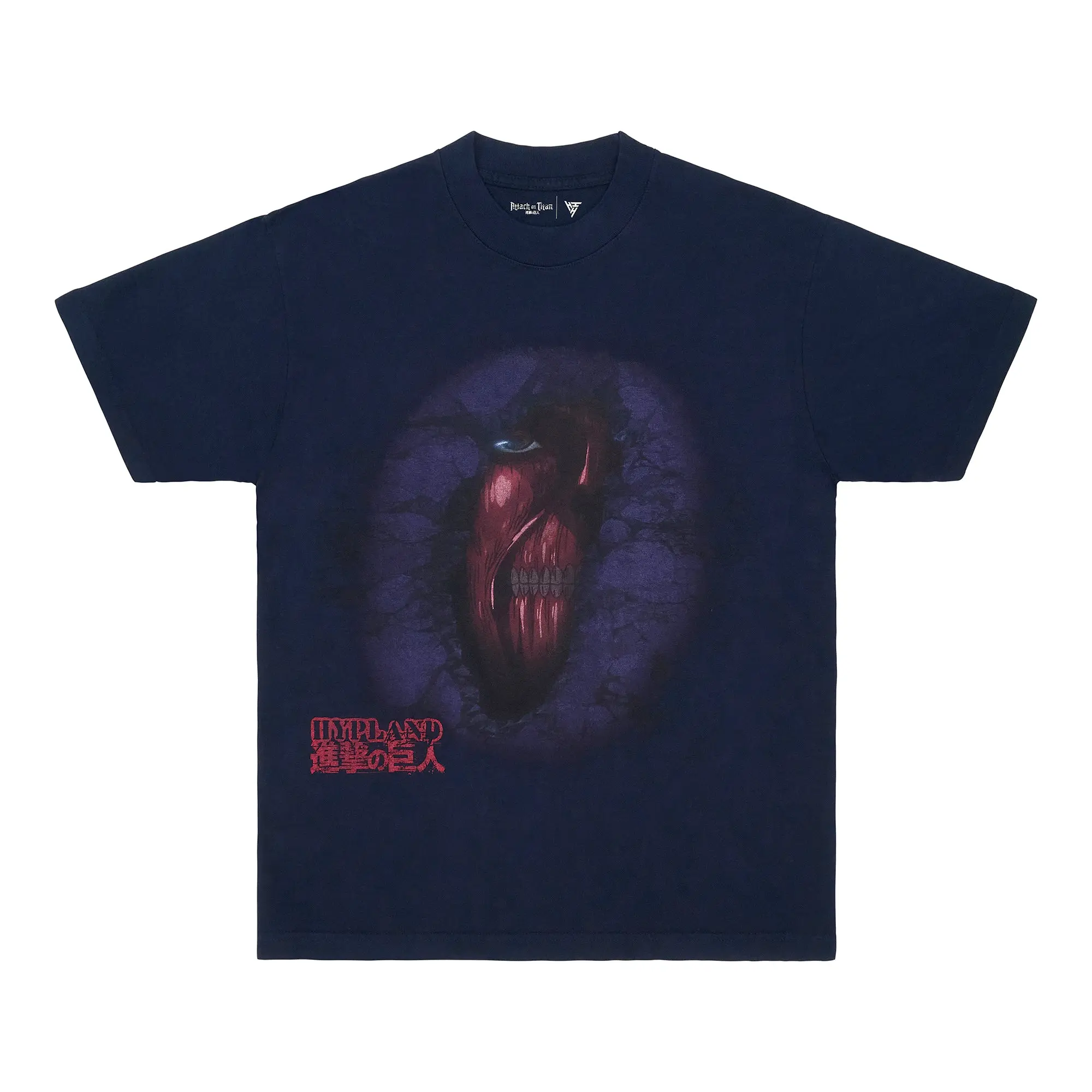 Men's Attack on Titan T-Shirt, Officially Licensed Hidden Titan Graphic, Casual Short-Sleeve 100% Cotton Crew Neck, Shortsleeve, Hidden Titan Design