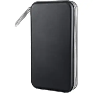 CD Case, DVD Case Holder 96 Capacity Hard Plastic CD DVD Disc Cases Storage Binder Wallet for Car Home Office Travel -USA