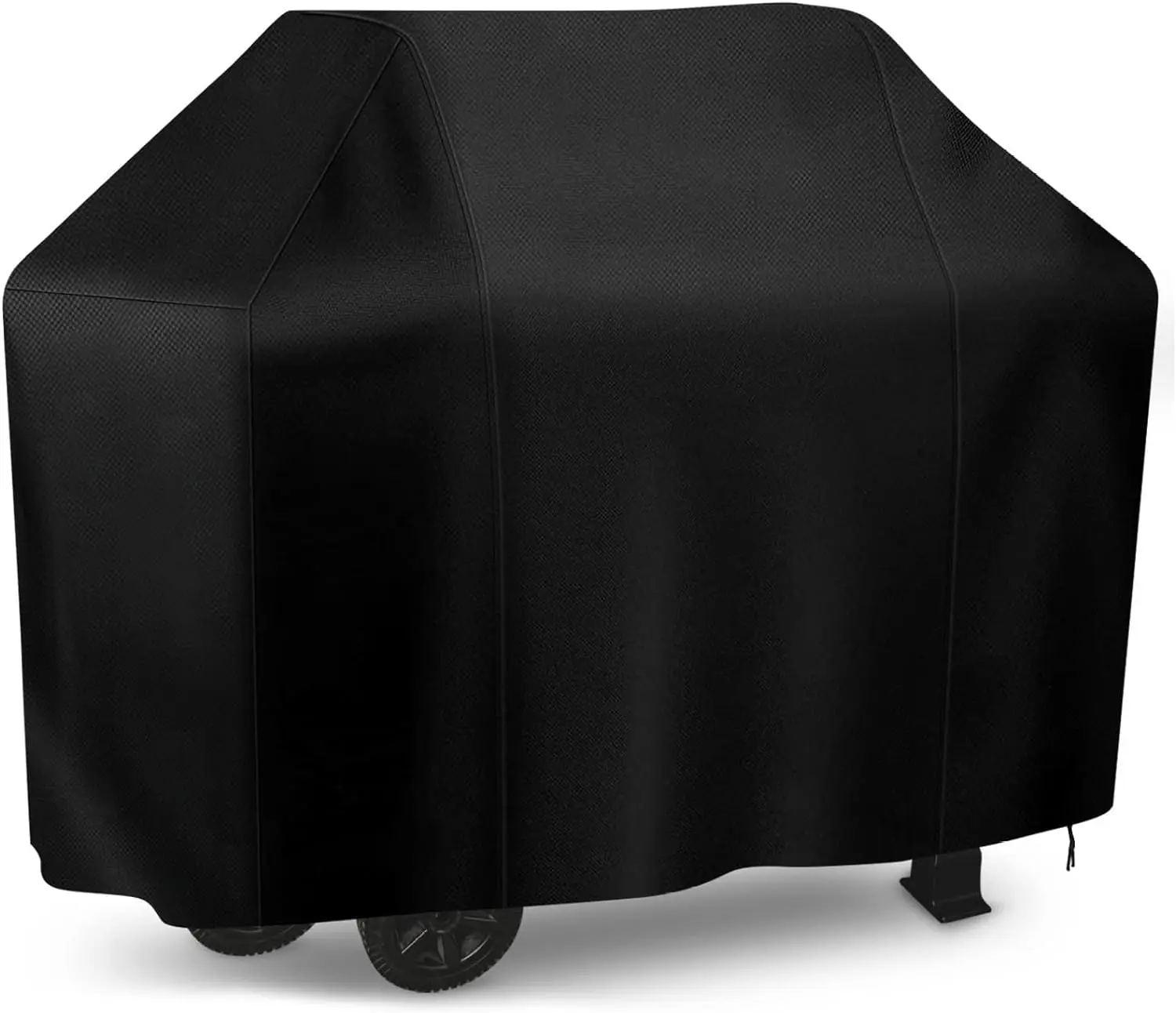 58-in Outdoor Fabric Grill Cover - Anti-UV, Fade-Resistant, Waterproof - Compatible with Weber, Char-Broil, Nexgrill & More, Black