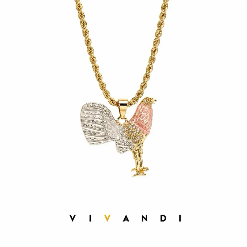 Vivandi Rooster Pendant Necklace