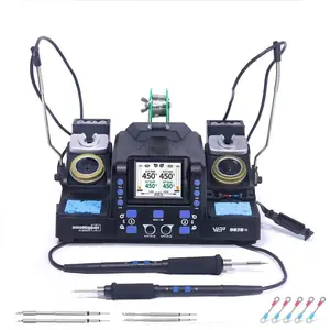 WEP 982D-II 2-IN-1 Micro Soldering Station with C210 & C245 Soldering Tips and Automatic Temperature Calibration