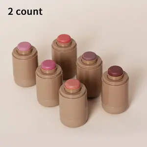 Long Lasting Blush Stick, 1/2 Counts/set Highly Pigmented Silky Blush Stick, Waterproof Blusher, Natural Nude Rouge Blush, Makeup Accessories, Cosmetics Products