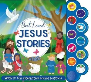 Jesus Stories Sound Book with 10 Interactive Fun Sound Buttons, Religious Kids Learning Materials, Beloved Stories of Jesus for Children