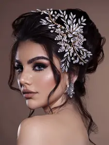 Elegant Rhinestone Bridal Hair Clip Handmade Wedding Accessory, Perfect for Parties and Events, Stylish Women's Hair Decoration
