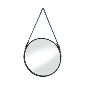 Zingz & Thingz Hanging Mirror with Faux LeatherStrap Zingz & Thingz Hanging Mirror with Faux LeatherStrap