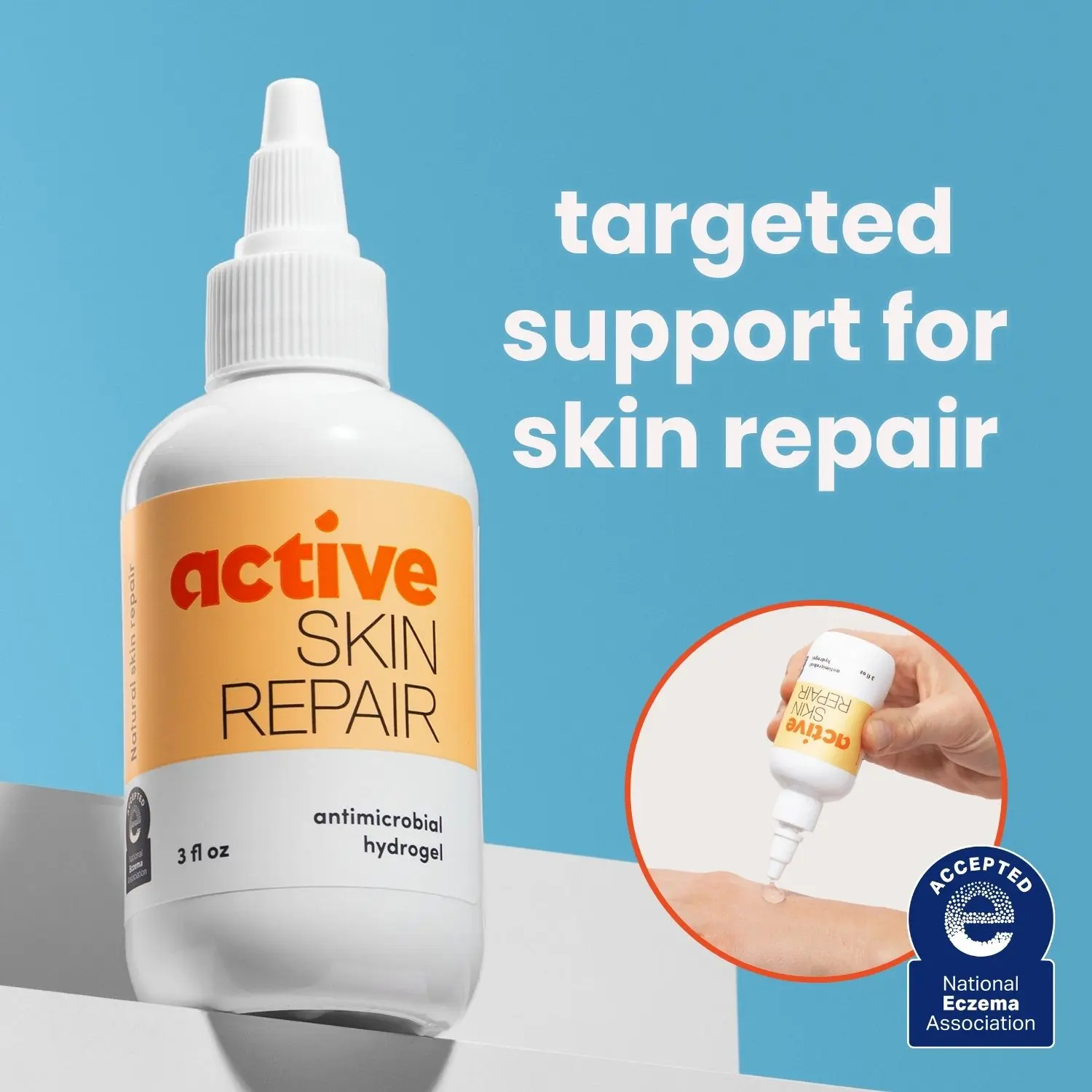 Active Skin Repair Antimicrobial Hydrogel - Targeted Skin Repair Support - Medical-Grade Multifunctional Gel Ointment - Hypochlorus Acid for Skin Healing