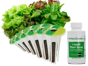 AeroGarden Heirloom Salad Greens Mix Seed pod Kit with Pre-Seeded Grow pods, Liquid Plant Food, and Growing Guide, 6-Pod