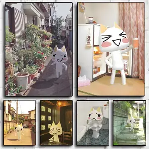 Japan Anime Classice I-Inoue Toro CUTE Cat Poster HD Waterproof Art Poster for Home, Bar Decor | Fade-Resistant, Non-Sticky, Vibrant DIY Wall Print | Perfect Decorative Poster for Office & Living Room