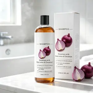 Onion & Rosemary Shampoo 200ml – Reduces Hair Loss & Promotes Growth – Cinnamon & Onion for Thicker Hair