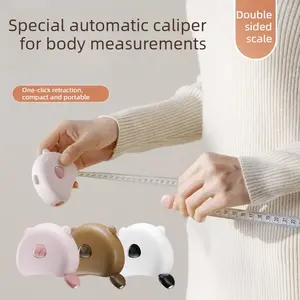 Flexible measuring tape for measuring body circumference—waist, leg, arm, and chest; automatic measurement; fitness dimension tape; 3D tape measure
