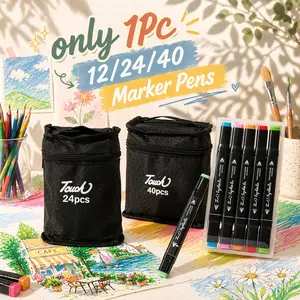 12/24/40pcs Dual Tip Marker Pens Set for Art Drawing, Sketching, Coloring, Perfect for DIY Crafts, School Party Favors, Holiday Gifts, Vibrant Colors for Bullet Journaling, Professional Art Markers for Creative Activities Gift Ideas