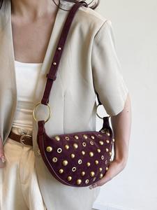 trendy classic style women's rivet bag crossbody bag, a simple and large capacity uniquely designed women's bag, exquisite and elegant, versatile and multi colored, suitable for daily occasions such as commuting, shopping, dating, parties, etc.