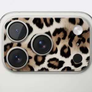 iPhone 17 Pro Max Protective Camera Lens Vinyl Decal Sticker - Leopard Design, Premium Waterproof Self-Adhesive Accessory for Smartphones, Cellphones & Devices, Scratch-Resistant, Salt Spray-Resistant, Easy DIY Application & Removal Protector