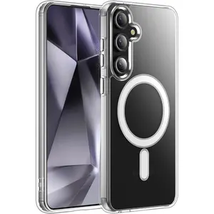 Entronix [Magnetic] Case Compatible with Galaxy S25 FE - [Hard Back] Slim Clear