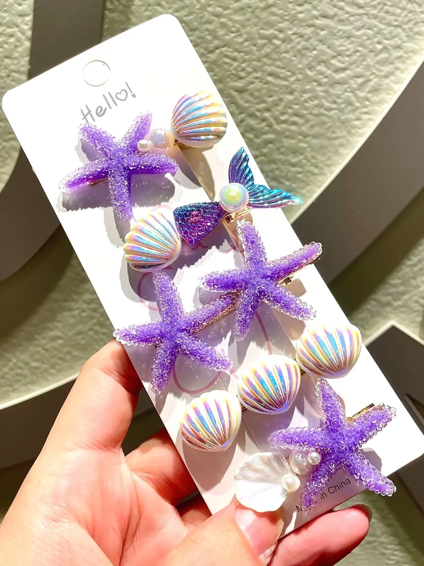 Cute Candy-Colored Shell Mermaid Starfish Hair Clips, Set of 5, Tropical Hair Accessories, Perfect for Stylish Hairstyles & Daily Use, Enhance Your Look, Super Cute Clips
