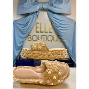 Candice Pearl - Raffia Platform