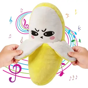 Interactive Music Plush Toy Set – Banana (No battery), Strawberry & Carrot Electric Plush Toys for Parent-Child Interaction, Couples & Friends Prank Toy, Valentine’s Day & Easter Party Fun Gift for Kids & Adults