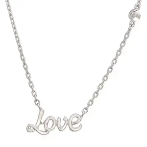 Love Necklace with Side Bezel Stone