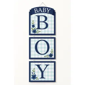 "Baby Boy" Hanging Door Decoration for Baby Shower