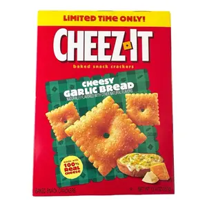 Cheez-It Cheesy Garlic Bread Baked Snack Crackers 12.4 oz Made with 100% Real Cheese Limited Time Only