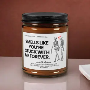 Funny Valentine's Day Candle: "Stuck With Me" Vegan Soy Coconut Wax, Valentines Gifts For Him, Adult Humor, Funny Gifts, Couple BJ Candle, Gift For Him, Valentine Day Gift For Him, Best Friend Birthday Gift, Soy Candle, Gift For Him, Candle Gift