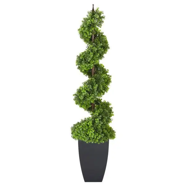 Puleo International 5 ft. Topiary Spiral Boxwood Tree Puleo International 5 ft. Topiary Spiral Boxwood Tree
