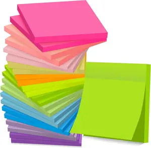 Sticky Notes 3x3 in Post 12 Bright Colors Self-Stick Note Pads 1008 Sheets Total Strong Adhesive Easy to Post for Home Office Notebook Bulk Package
