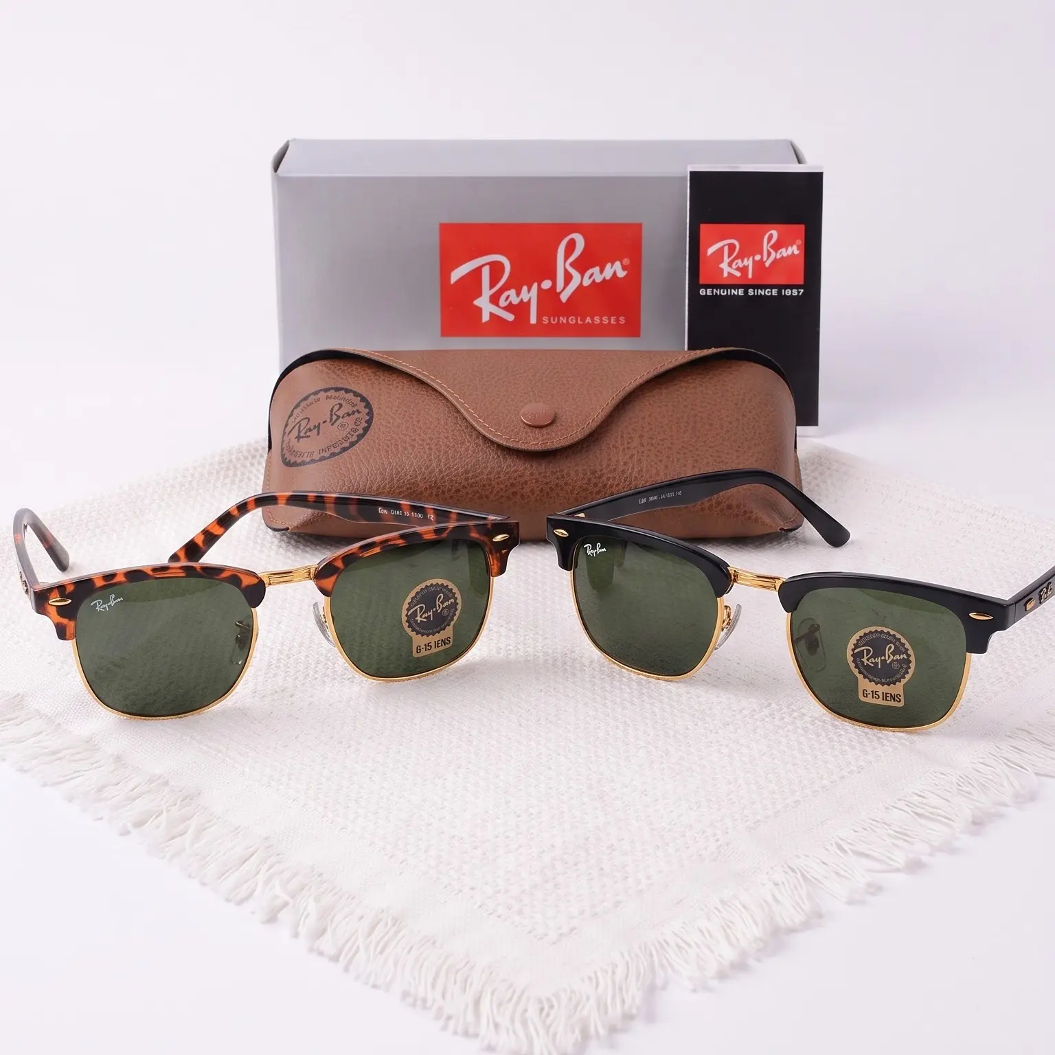Ray-Ban 2-Pair Sunglasses Set for Men & Women, Classic Unisex Eyewear Duo, Everyday Fashion Shades for Driving, Travel & Outdoor Wear