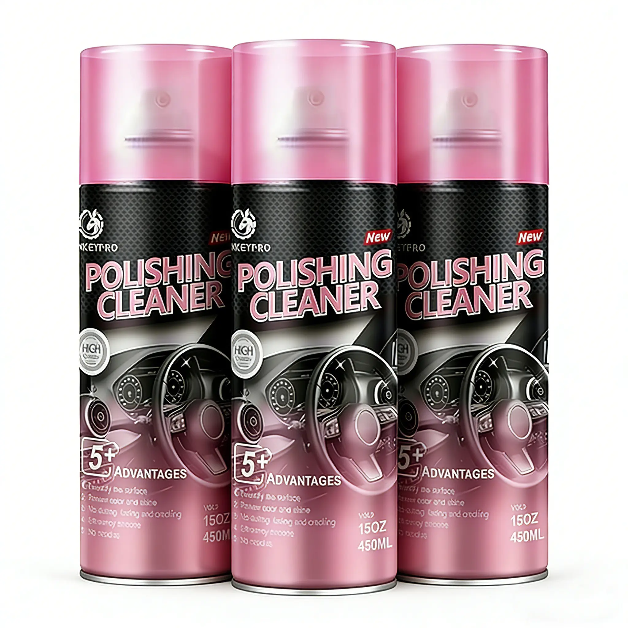 DONKEYPRO Car Spray Cleaner 15 oz Quick Interior Detailer Polished Coated Anti-aging UV Protection Wheel Cleaner for Effortless Car Interior Maintenance