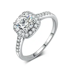 Classic Vintage Micro-Pavé Zircon Engagement Ring for Women