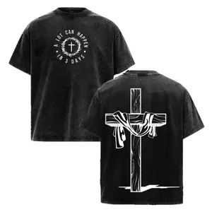 A Lot Can Happen In 3 Days Vintage Washed T-Shirt – Christian Easter Faith Tee