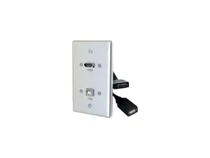 C2G/Cables to Go 39874 HDMI and USB Pass Through Single Gang Wall Plate, Brushed Aluminum