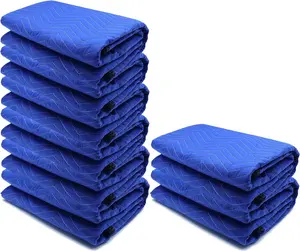 HTTMT- 72"x80" 8PCs Thick Furniture Moving Packing Blanket For Lift Shipping Supplies Secure Protecting Furniture Pads Fishing Picnic Pads