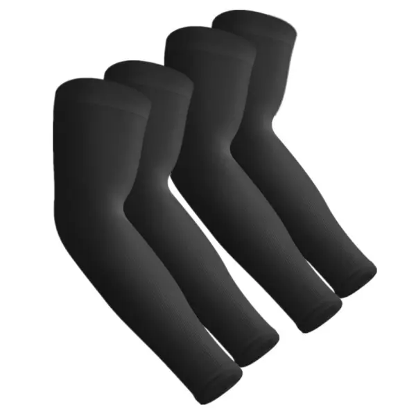 Aegend Cooling Compression Arm Sleeves for Men & Women (2 Pairs), Seamless Breathable Sun Protection with UPF 50+, Tattoo Cover with Thumb Holes for Outdoor Sports, Cooling Protective Sleeves, Breathable Sun Protection Sports Sleeves & Support