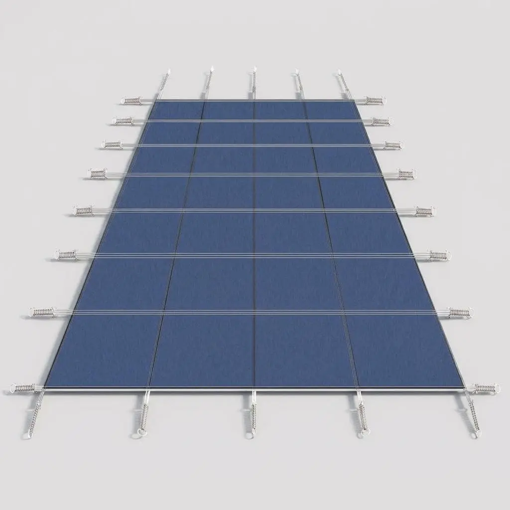 Heavy Duty Inground Pool Safety Cover Standard Test Method Certified 500 LBS Capacity UV Resistant Water-Saving Easy Install for Home Commercial, Blue