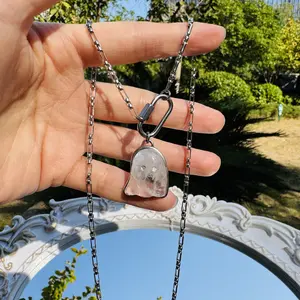 Crystal Ghost Necklace Reiki Chakra Healing 20inch
