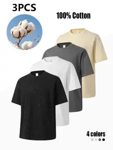 Men's round neck T-shirt - Soft and loose fitting T-shirt inmultiple colors, suitable for daily casual wear Men's round neck T-shirt - Soft and loose fitting T-shirt inmultiple colors, suitable for daily casual wear