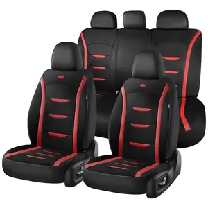 FLORICH Car Seat Covers Full Set, Air Cool Mesh Thick Car Seat Covers, Car Seat Protectors 5 Seats Airbag Compatible, Front and Rear Seat Covers, Breathable Automotive Seat Covers Fit for Most Cars