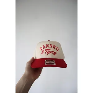 Embroidered 'Tanned and Tipsy' Hat, Unisex, Adult