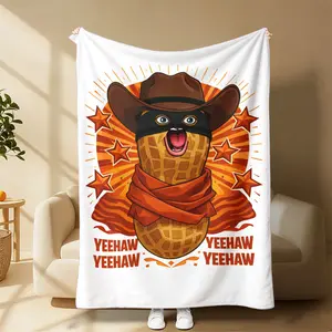 Arc Raiders The Burnt Peanut Goop Meme Blanket Lightweight Throw Blanket Flannel  Microfiber Plush Bed Blanket Super Soft Blanket for All-Season Travel Camping Home Rug Suitable for giving as gifts to friends, parents and children